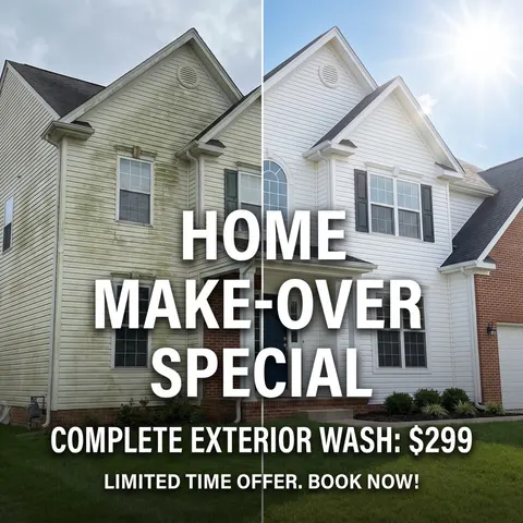 Pressure Washing ad: A full exterior wash for $299